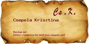 Csepela Krisztina névjegykártya