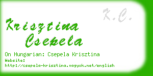 krisztina csepela business card